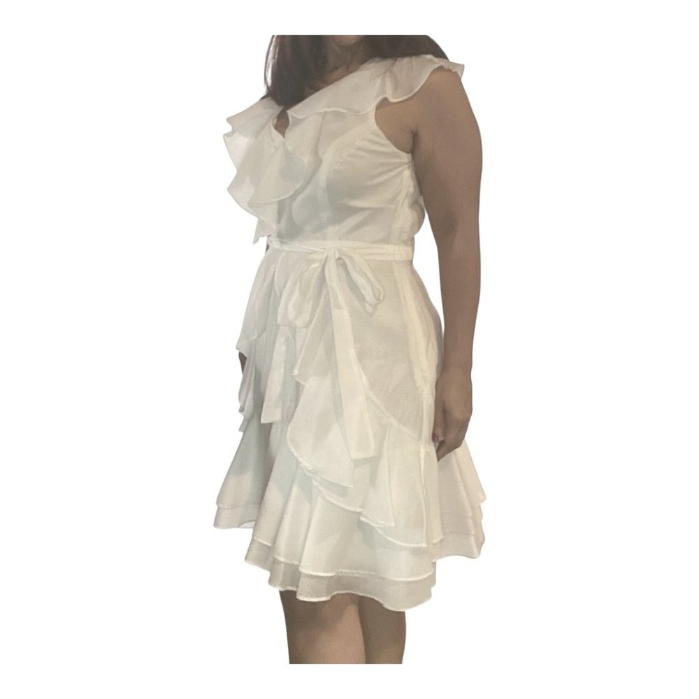 Gianni Bini, Mini,  Ruffled, White Dress